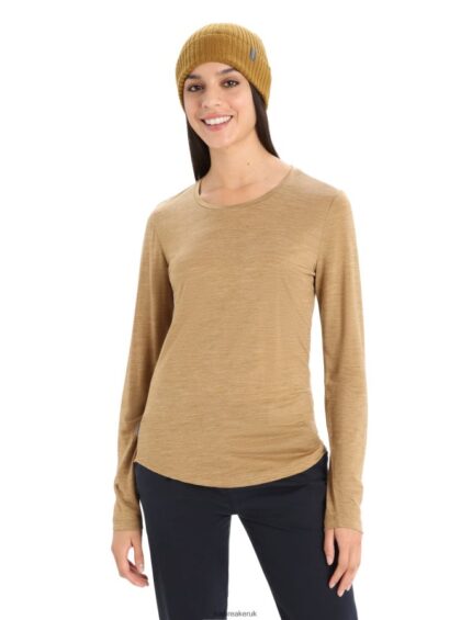 Icebreaker Women Merino Sphere II Long Sleeve T-Shirt Z04NXR900 Clothing Clove Heather
