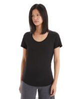 Icebreaker Women Merino Sphere II Short Sleeve Scoop T-Shirt Z04NXR611 Clothing Black