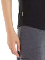Icebreaker Women Merino Sphere II Short Sleeve Scoop T-Shirt Z04NXR611 Clothing Black - Image 5