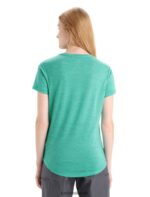 Icebreaker Women Merino Sphere II Short Sleeve Scoop T-Shirt Z04NXR612 Clothing Fresh Heather - Image 2