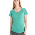 Icebreaker Women Merino Sphere II Short Sleeve Scoop T-Shirt Z04NXR612 Clothing Fresh Heather