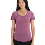 Icebreaker Women Merino Sphere II Short Sleeve Scoop T-Shirt Z04NXR613 Clothing Go Berry Heather