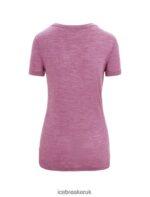 Icebreaker Women Merino Sphere II Short Sleeve Scoop T-Shirt Z04NXR613 Clothing Go Berry Heather - Image 7