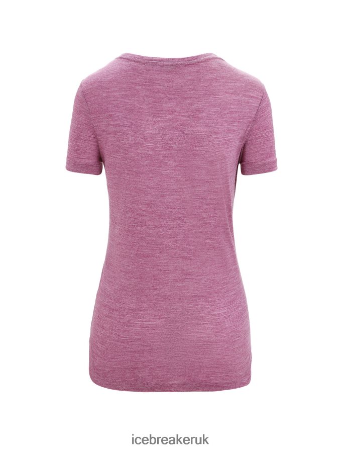 Icebreaker Women Merino Sphere II Short Sleeve Scoop T-Shirt Z04NXR613 Clothing Go Berry Heather - Image 7