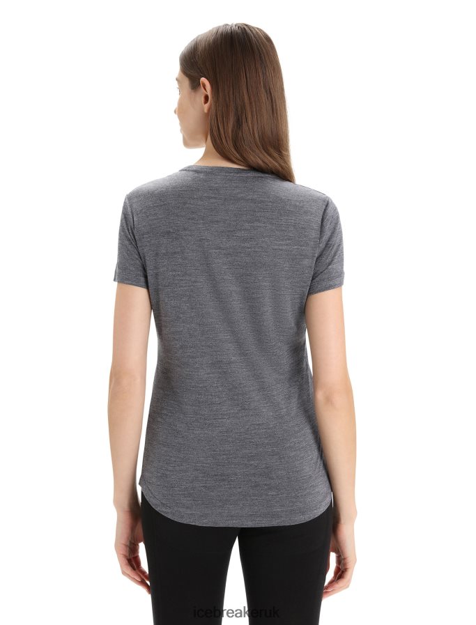 Icebreaker Women Merino Sphere II Short Sleeve T-Shirt Hitt Z04NXR673 Clothing Midnight Navy Heather - Image 2