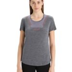 Icebreaker Women Merino Sphere II Short Sleeve T-Shirt Hitt Z04NXR673 Clothing Midnight Navy Heather