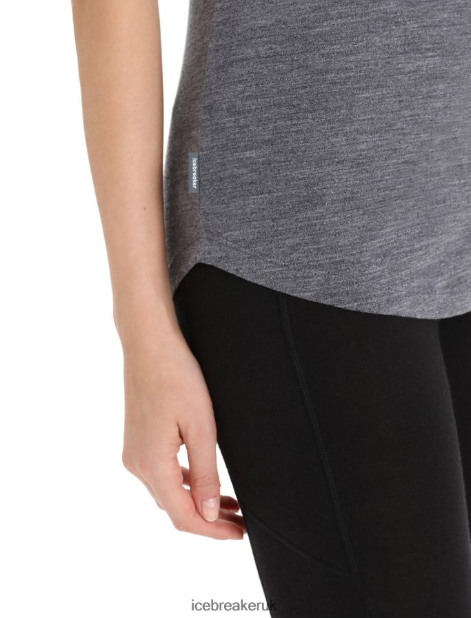 Icebreaker Women Merino Sphere II Short Sleeve T-Shirt Hitt Z04NXR673 Clothing Midnight Navy Heather - Image 5
