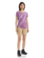 Icebreaker Women Merino Sphere II Short Sleeve T-Shirt Trail Z04NXR660 Clothing Go Berry Heather - Image 3