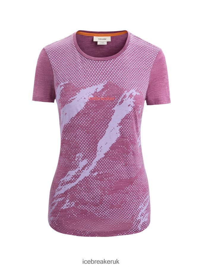 Icebreaker Women Merino Sphere II Short Sleeve T-Shirt Trail Z04NXR660 Clothing Go Berry Heather - Image 6