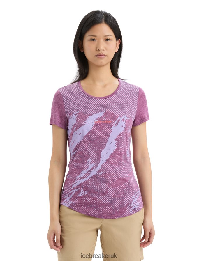 Icebreaker Women Merino Sphere II Short Sleeve T-Shirt Trail Z04NXR660 Clothing Go Berry Heather - Image 1