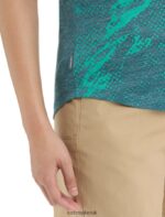 Icebreaker Women Merino Sphere II Short Sleeve T-Shirt Trail Z04NXR661 Clothing Green Glory Heather - Image 5