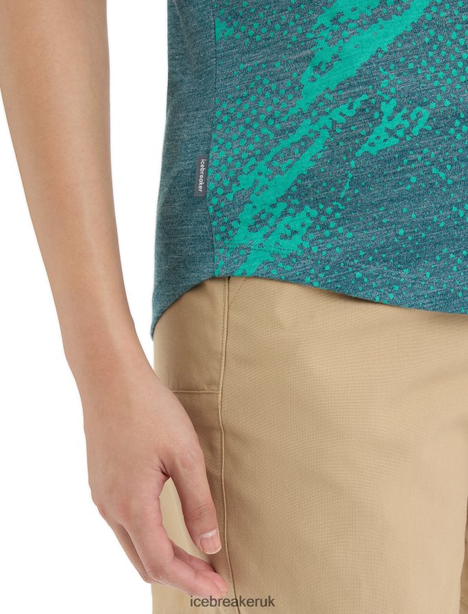Icebreaker Women Merino Sphere II Short Sleeve T-Shirt Trail Z04NXR661 Clothing Green Glory Heather - Image 5