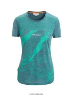 Icebreaker Women Merino Sphere II Short Sleeve T-Shirt Trail Z04NXR661 Clothing Green Glory Heather - Image 6