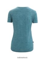 Icebreaker Women Merino Sphere II Short Sleeve T-Shirt Trail Z04NXR661 Clothing Green Glory Heather - Image 7