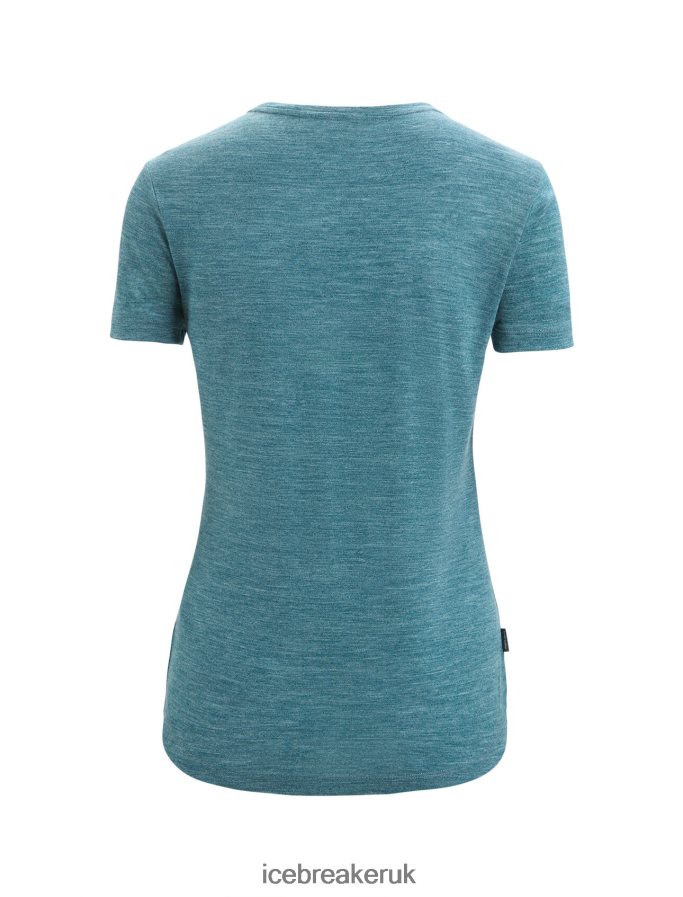 Icebreaker Women Merino Sphere II Short Sleeve T-Shirt Trail Z04NXR661 Clothing Green Glory Heather - Image 7
