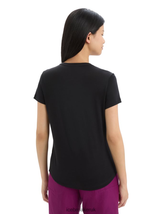 Icebreaker Women Merino Sphere II Short Sleeve T-Shirt Z04NXR606 Clothing Black - Image 3