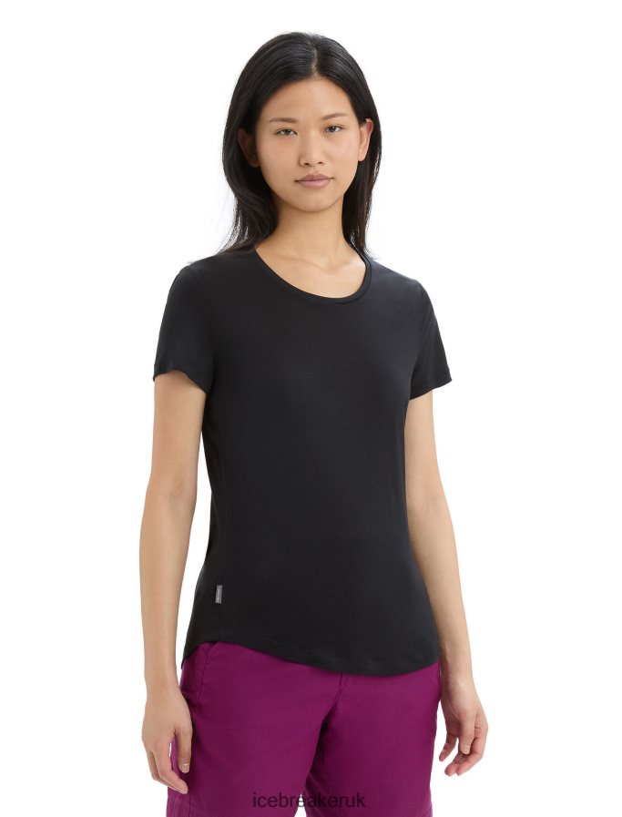 Icebreaker Women Merino Sphere II Short Sleeve T-Shirt Z04NXR606 Clothing Black - Image 1