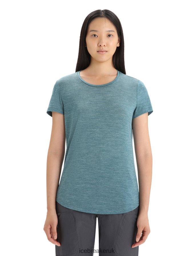 Icebreaker Women Merino Sphere II Short Sleeve T-Shirt Z04NXR609 Clothing Green Glory Heather - Image 1