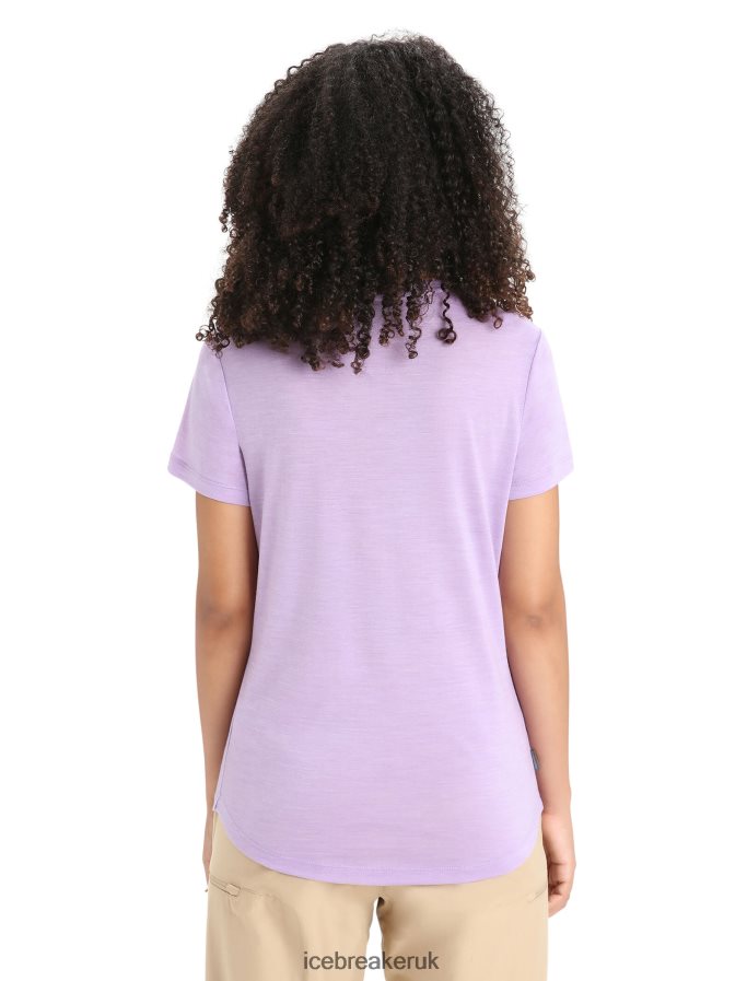 Icebreaker Women Merino Sphere II Short Sleeve T-Shirt Z04NXR610 Clothing Purple Gaze - Image 2