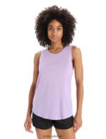 Icebreaker Women Merino Sphere II Tank Z04NXR619 Clothing Purple Gaze