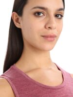 Icebreaker Women Merino Sphere II Tank Z04NXR809 Clothing Cherry Heather - Image 4