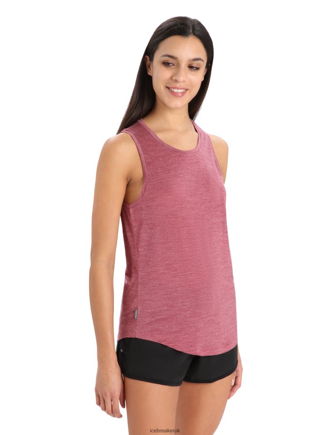 icebreaker_women_merino_sphere_ii_tank_z04nxr809_clothing_cherry_heather.jpg Icebreaker Women Merino Sphere II Tank Z04NXR809 Clothing Cherry Heather - Image 1