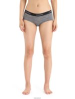 Icebreaker Women Merino Sprite Hot Pants Z04NXR547 Clothing Gritstone Heather/Black