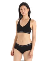 Icebreaker Women Merino Sprite Racerback Bra Z04NXR523 Clothing Black