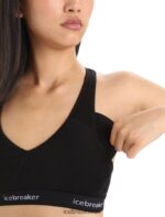Icebreaker Women Merino Sprite Racerback Bra Z04NXR523 Clothing Black - Image 4
