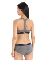 Icebreaker Women Merino Sprite Racerback Bra Z04NXR524 Clothing Gritstone Heather - Image 2