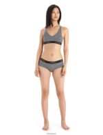 Icebreaker Women Merino Sprite Racerback Bra Z04NXR524 Clothing Gritstone Heather - Image 3