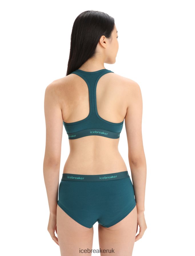 Icebreaker Women Merino Sprite Racerback Bra Z04NXR525 Clothing Green Glory - Image 2