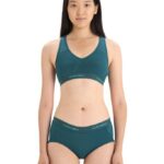 Icebreaker Women Merino Sprite Racerback Bra Z04NXR525 Clothing Green Glory