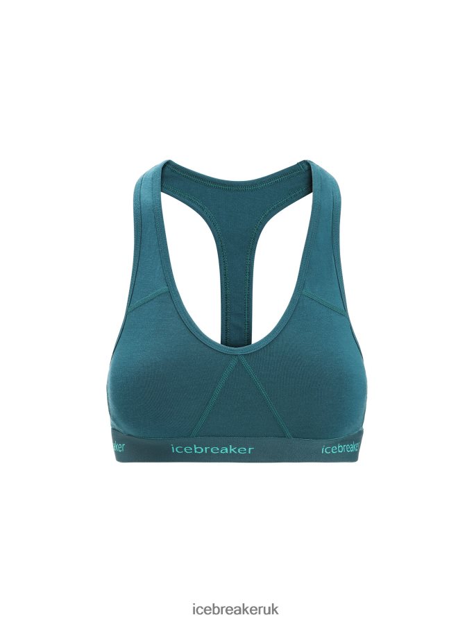 Icebreaker Women Merino Sprite Racerback Bra Z04NXR525 Clothing Green Glory - Image 5