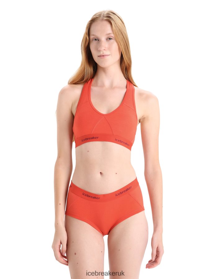 icebreaker_women_merino_sprite_racerback_bra_z04nxr526_clothing_vibrant_earth.jpg Icebreaker Women Merino Sprite Racerback Bra Z04NXR526 Clothing Vibrant Earth - Image 1