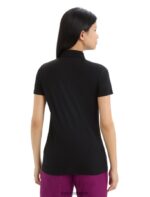 Icebreaker Women Merino Tech Lite II Short Sleeve Polo Z04NXR635 Clothing Black - Image 4