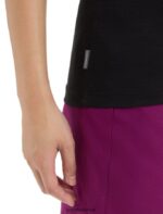 Icebreaker Women Merino Tech Lite II Short Sleeve Polo Z04NXR635 Clothing Black - Image 5