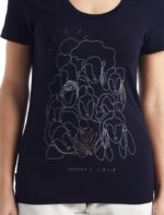 Icebreaker Women Merino Tech Lite II Short Sleeve Scoop T-Shirt Circle Z04NXR930 Clothing Midnight Navy - Image 5