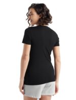 Icebreaker Women Merino Tech Lite II Short Sleeve Scoop T-Shirt Hill Sprint Z04NXR927 Clothing Black - Image 3