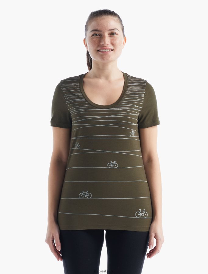 icebreaker_women_merino_tech_lite_ii_short_sleeve_scoop_t_shirt_hill_sprint_z04nxr928_clothing_loden.jpg Icebreaker Women Merino Tech Lite II Short Sleeve Scoop T-Shirt Hill Sprint Z04NXR928 Clothing Loden - Image 1
