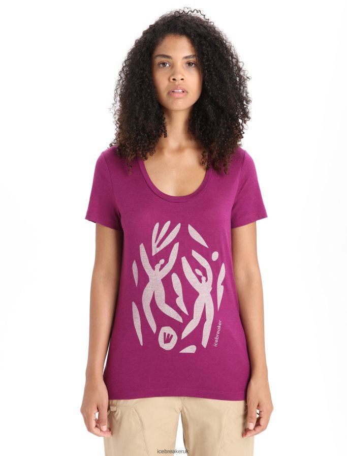icebreaker_women_merino_tech_lite_ii_short_sleeve_scoop_t_shirt_nature_celebration_z04nxr631_clothing_go_berry.jpg Icebreaker Women Merino Tech Lite II Short Sleeve Scoop T-Shirt Nature Celebration Z04NXR631 Clothing Go Berry - Image 1