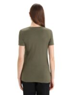 Icebreaker Women Merino Tech Lite II Short Sleeve T-Shirt Cadence Paths Z04NXR633 Clothing Loden - Image 2