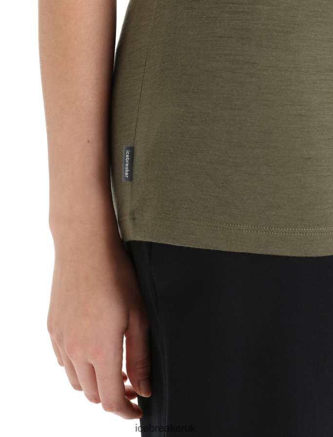 Icebreaker Women Merino Tech Lite II Short Sleeve T-Shirt Cadence Paths Z04NXR633 Clothing Loden - Image 5