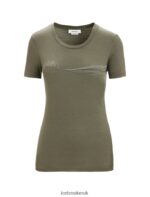 Icebreaker Women Merino Tech Lite II Short Sleeve T-Shirt Cadence Paths Z04NXR633 Clothing Loden - Image 6