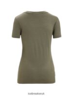 Icebreaker Women Merino Tech Lite II Short Sleeve T-Shirt Cadence Paths Z04NXR633 Clothing Loden - Image 7