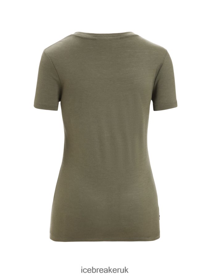 Icebreaker Women Merino Tech Lite II Short Sleeve T-Shirt Cadence Paths Z04NXR633 Clothing Loden - Image 7