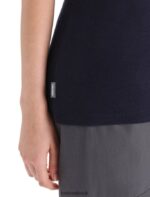 Icebreaker Women Merino Tech Lite II Short Sleeve T-Shirt Cadence Paths Z04NXR634 Clothing Midnight Navy - Image 5