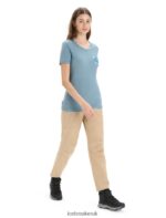 Icebreaker Women Merino Tech Lite II Short Sleeve T-Shirt Earth Z04NXR670 Clothing Astral Blue - Image 3