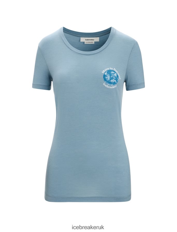 Icebreaker Women Merino Tech Lite II Short Sleeve T-Shirt Earth Z04NXR670 Clothing Astral Blue - Image 5