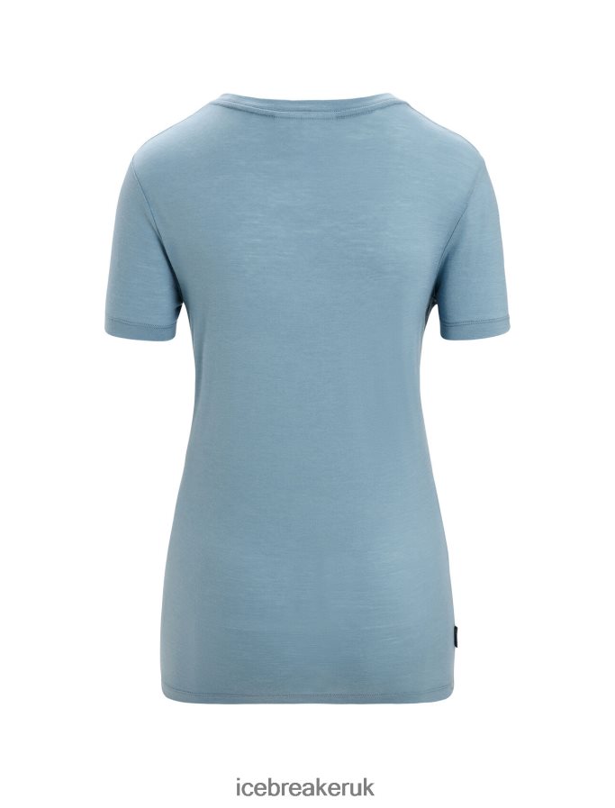 Icebreaker Women Merino Tech Lite II Short Sleeve T-Shirt Earth Z04NXR670 Clothing Astral Blue - Image 6